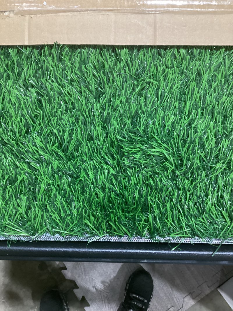 Condition photo showing New/Like New for Dog Grass Pet Loo Indoor/Outdoor Portable Potty, Dog Litter Box, Artificial Grass Patch Bathroom Mat and Washable Pee Pad for Puppy Training, Full System with Trays (Pet Training Tray, 20"x25") 20"x25"?4 Layer Potty System)