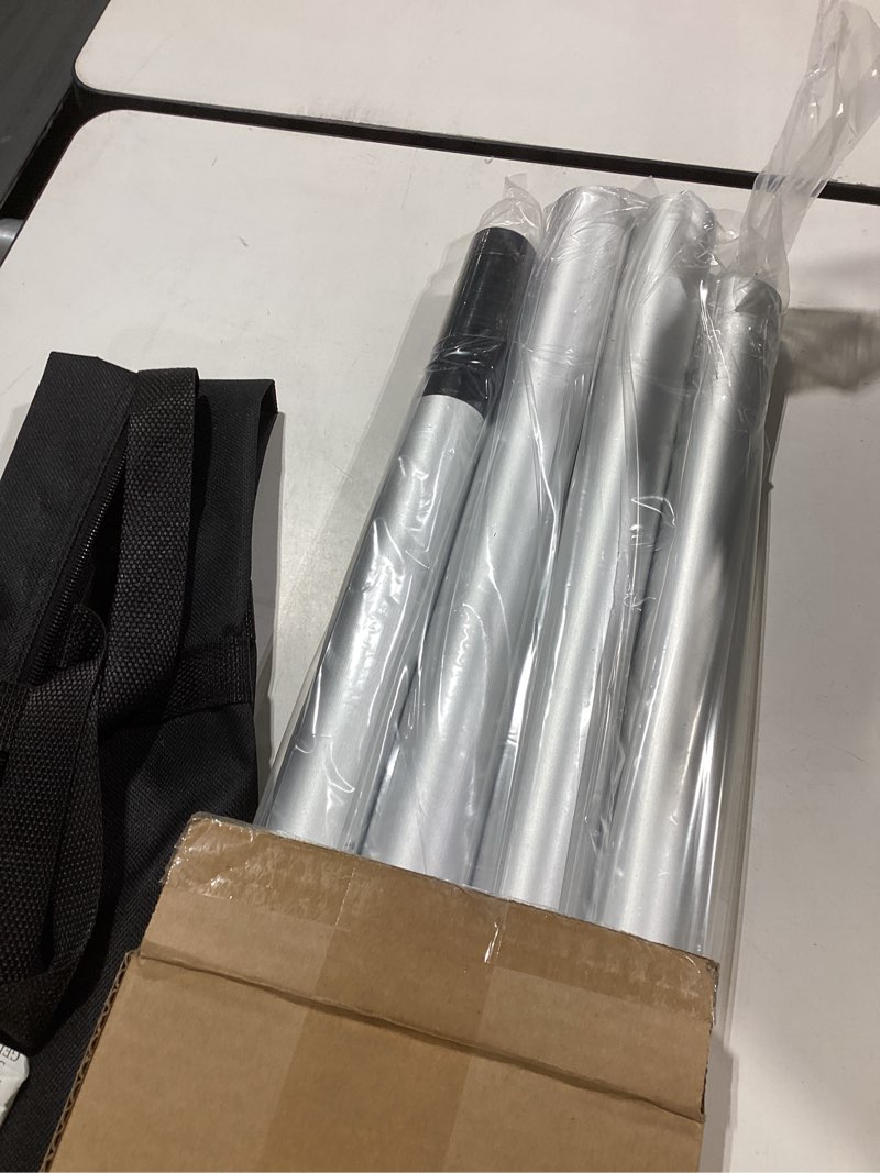 Condition photo showing Good Condition for gsskny pipe and drape backdrop stand, 8x10ft heavy duty backdrop stand with metal base, adjustable h