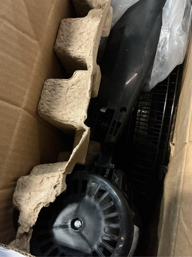 Condition photo showing As Is for BLACK+DECKER 18" Oscillating Stand Fan with Remote Control Black: Adjustable Height, 3 Speeds, ETL Listed