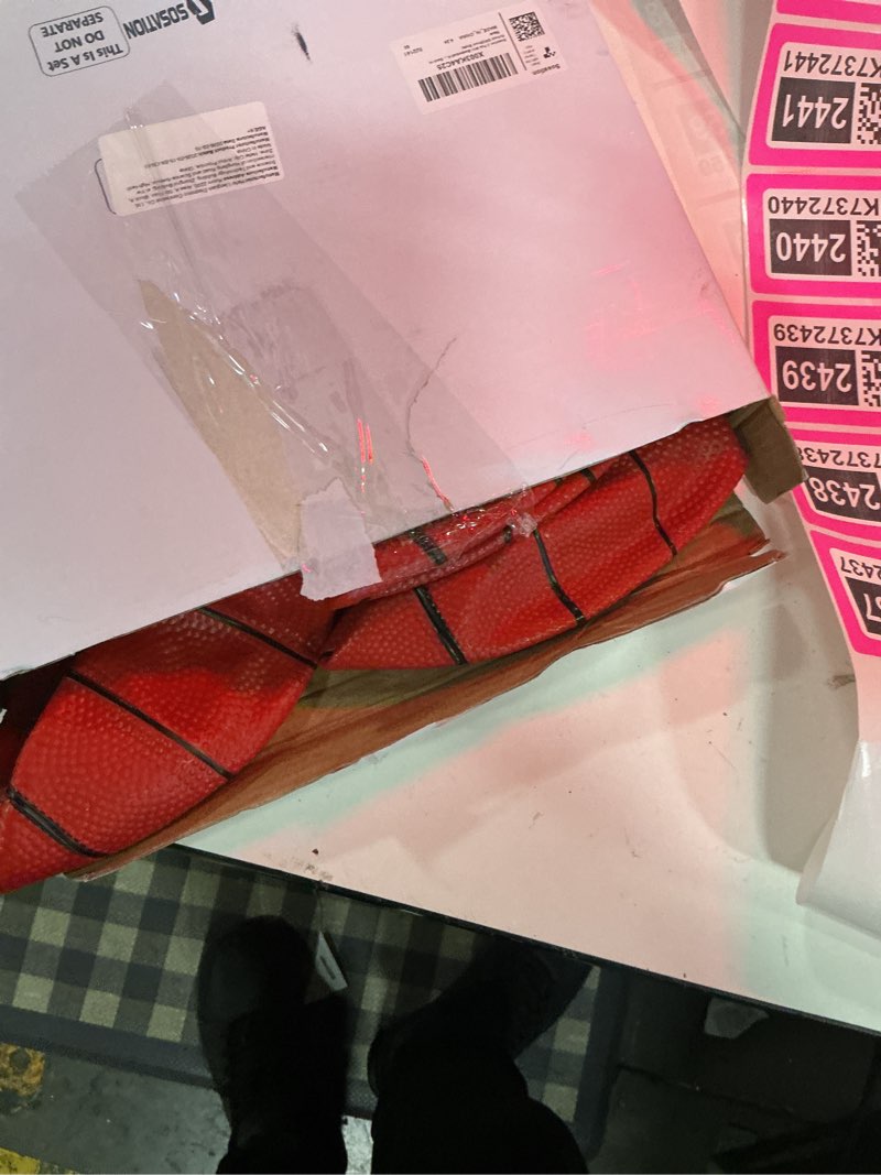 Condition photo showing Good Condition for sosation 2 pcs mini basketball hoop with 4 basketball, sticky hook, pump, indoor no drilling basket ball hoop decompress game for kid adult back to school gift shoot style