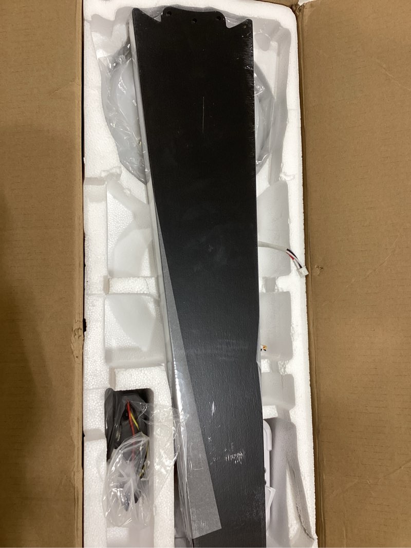 Condition photo showing New/Like New for addlon Ceiling Fans with Lights, 52 inch Low Profile Ceiling fan with Light and Remote Control, Flush Mount, Reversible, 3CCT, Dimmable, Noiseless, Black Ceiling Fan for Bedroom, Indoor/Outdoor Use 52 inch Black