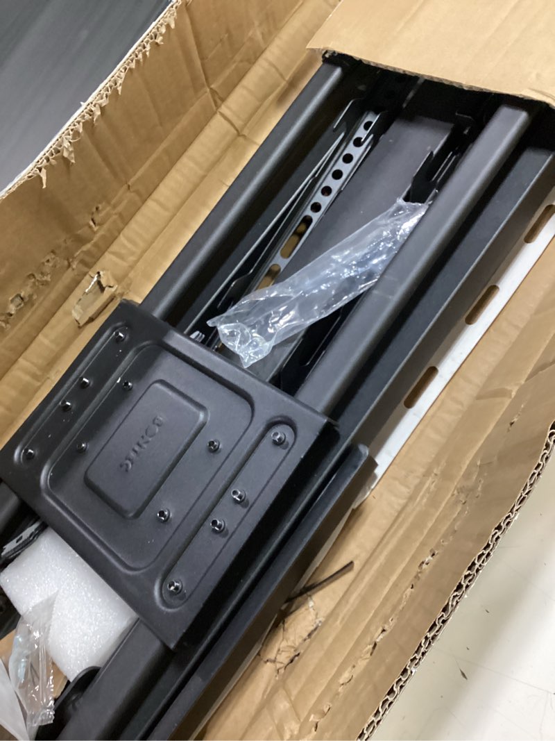 Condition photo showing As Is for bontec corner tv wall mount with extra long 40.9” extension arm for 32–75 inch tvs, holds up to 132 lbs, full motion dual arm tv bracket with tilt, swivel, level adjustment, max vesa 600×400mm for 32-75 inch