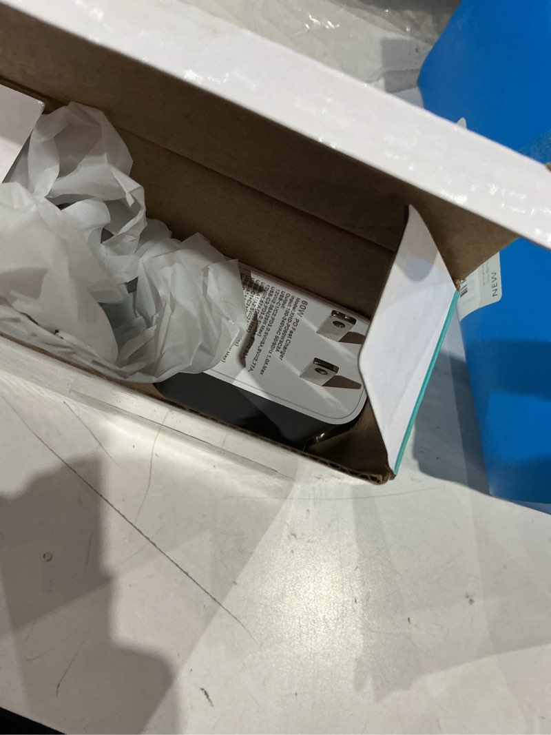 Condition photo showing As Is for (incomplet, missing pieces)165w gan usb c charging station, 6-port desktop charger with 40w usb-c fast charging, multiport charging hub for macbook, iphone 17/16/15, ipad, samsung galaxy, tablets, home office white c-whitee