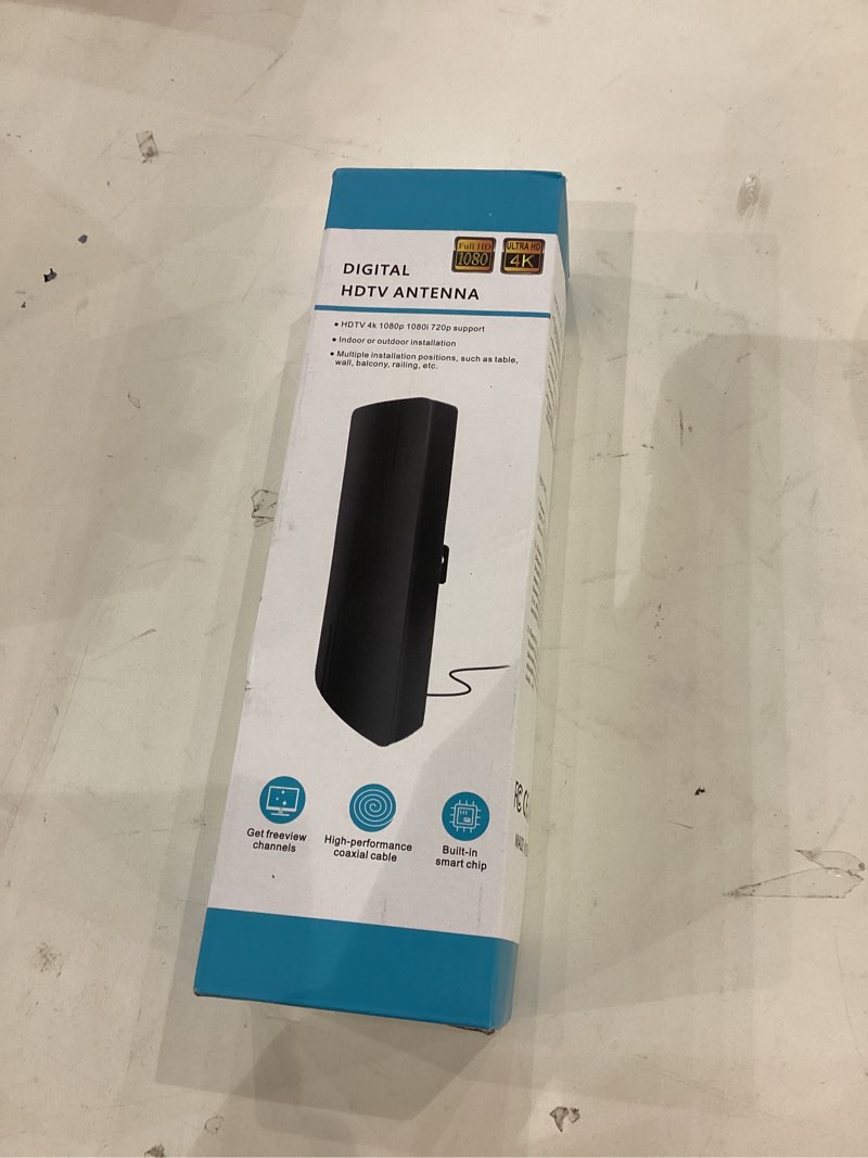 Condition photo showing New/Like New for 2025 Upgraded TV Antenna for Smart TV, 1800+ Miles Range Strongest for Local Channels with Amplifier Signal Booster, Waterproof Design, 33FT Coax Cable-Support 4K 1080p TV Antenna Indoor Ourdoor Black