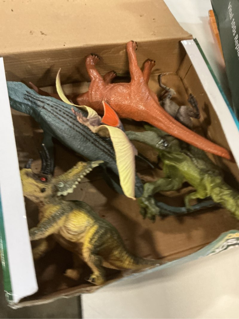 Condition photo showing Good Condition for 6PCS Jumbo Dinosaur Toy Set, Realistic Dinosaurs Toys for Kids - Large Dino Playset for Boys and Girls 3 4 5 6 7 Year Old Children Birthday Dinosaur Lovers