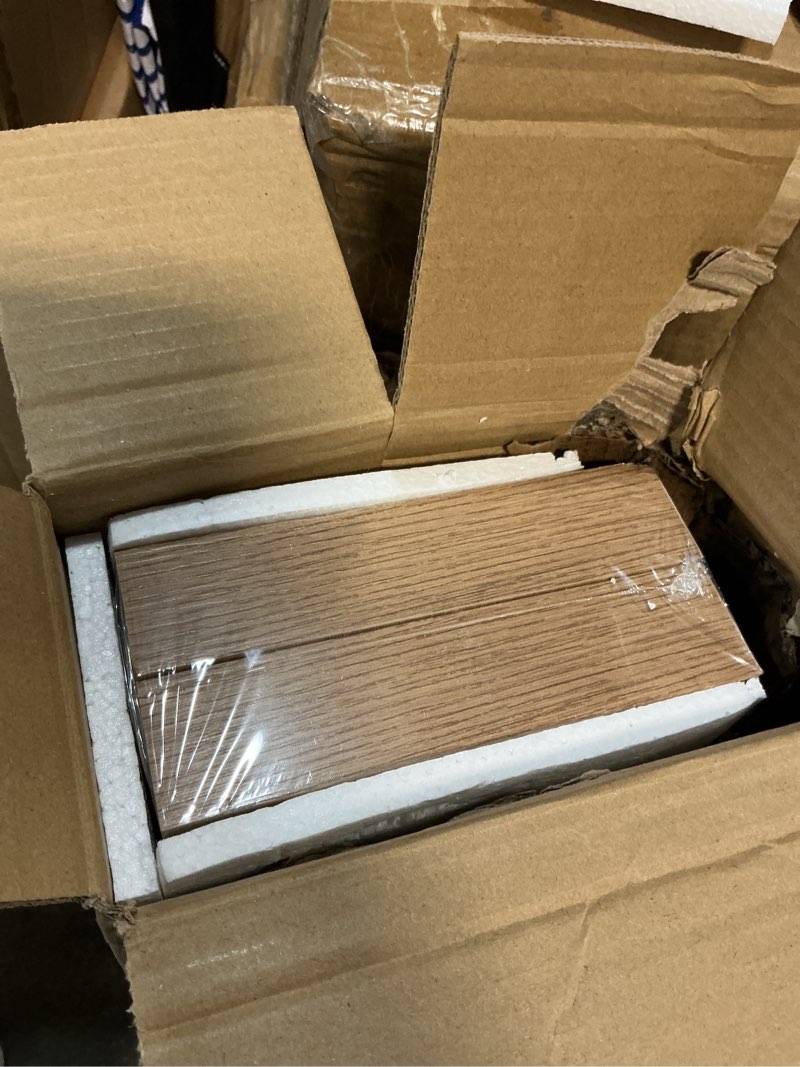 Condition photo showing Good Condition for fun memories floating shelves for wall, 32inch floating shelves set of 2, hanging shelf with invisible brackets, wood shelves for living room, bedroom, kitchen, oak oak 2 32"w x 6.5"d