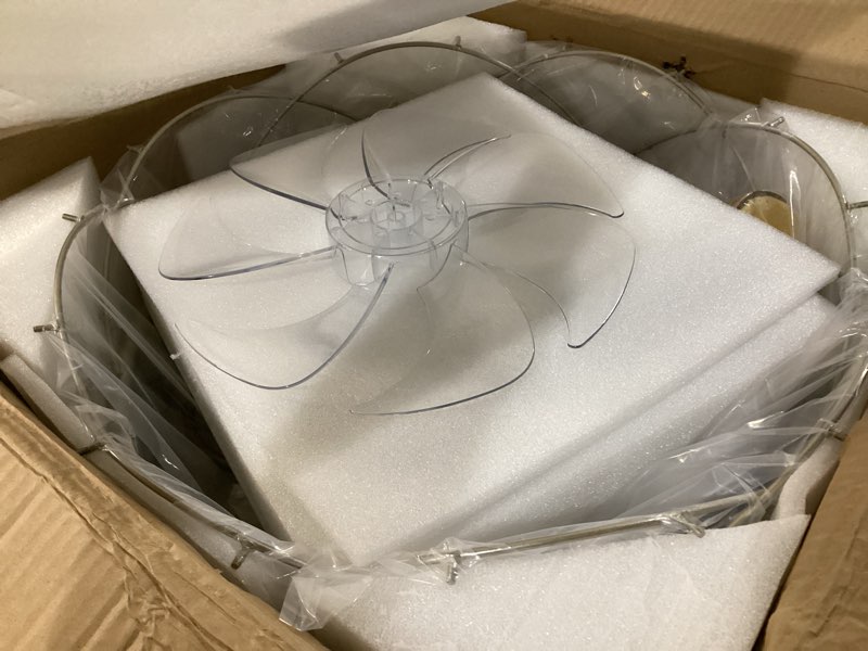 Condition photo showing Good Condition for 20 Inch Gold Caged Ceiling Fan with Light, Flower Chandelier Ceiling Fan with Lights Remote Control, Frower Crystal Fandelier 6 Speeds for Girl's Bedroom, Living Room 20 Inch Fandelier Gold Caged Ceiling Fan with Light