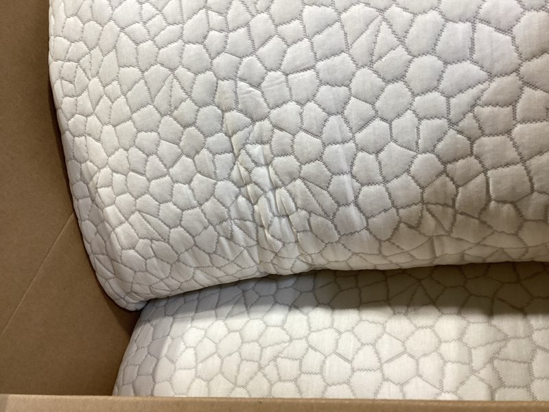 Condition photo showing Good Condition for QUTOOL Cooling Pillow for Sleeping 2 Pack, Luxury Shredded Memory Foam Bed Queen Pillows Set of 2, Cool Pillow for Hot Sleepers Adjustable Firm Pillow for Side, Back, Stomach Sleepers Soft Yet Support White-cooling Basic Queen(2 Pack)-20'*30'