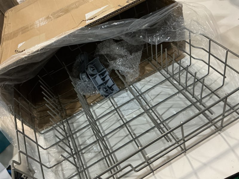 Condition photo showing Good Condition for wd28x26099 wd28x34744 dishwasher lower rack compatible with ge dishwashers - replaces wd28x24396,wd28x22659,wd28x28918. fits models gdf510psr3ss, gdf510psm0ss, gdf510psmoss, gdf535psr0ss, gdf510psr6ss lower rack 20.7'' x 21.6'' x 8''