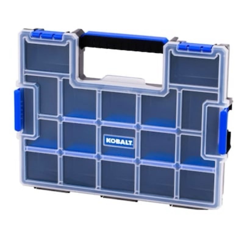 kobalt 15-compartment large plastic small parts organizer