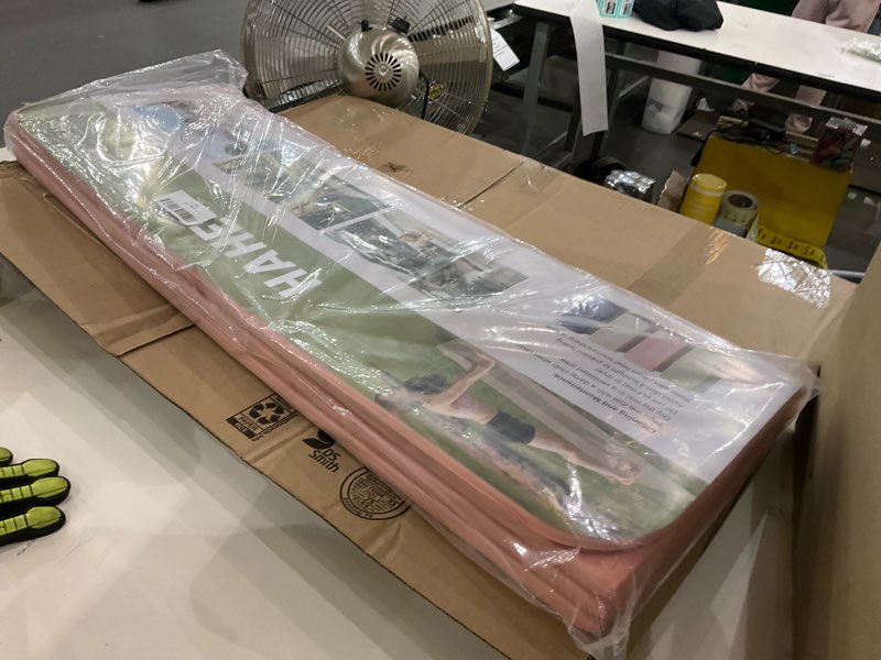 foldable yoga mat, 74"lx32"wx1/3"thick, folding exercise mat, non-slip wide pilates mats for home wo