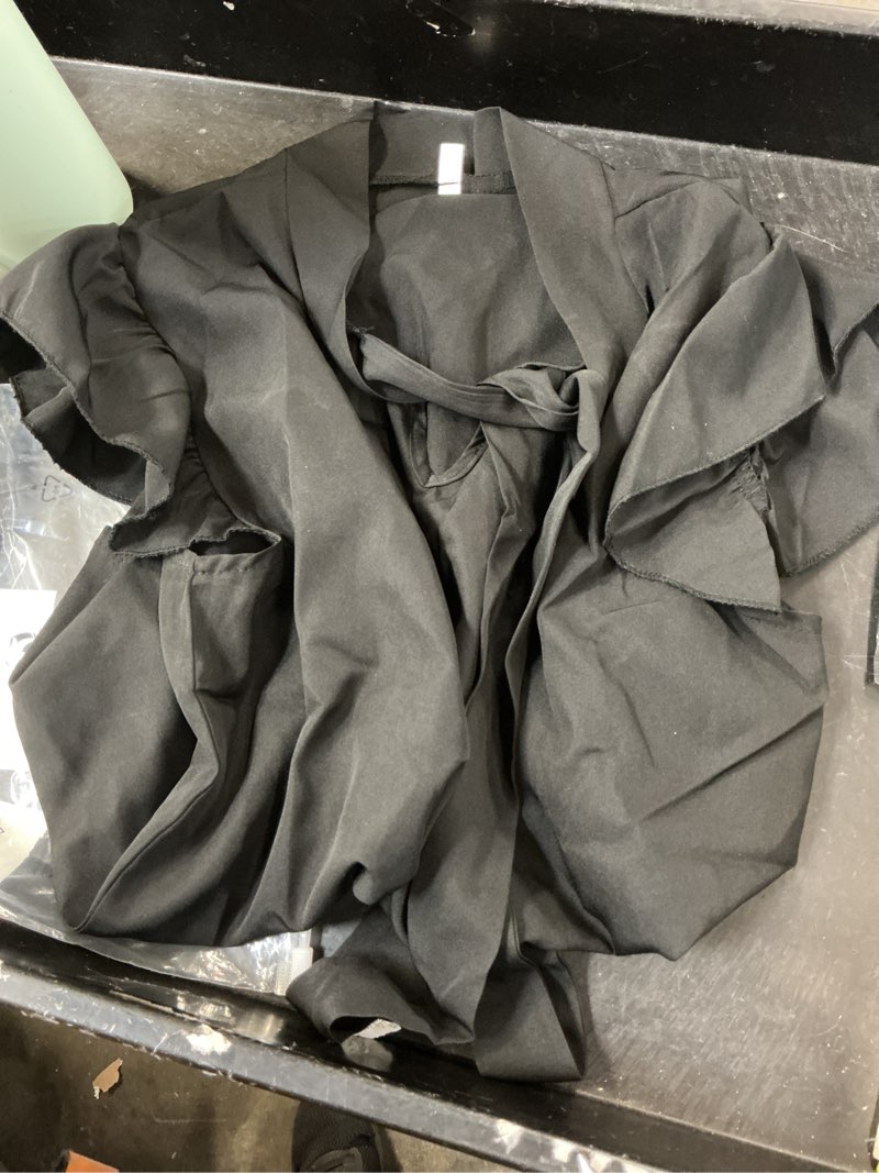 Condition photo showing As Is for women's bow tie blouse – chic sleeveless design for elegant office wear