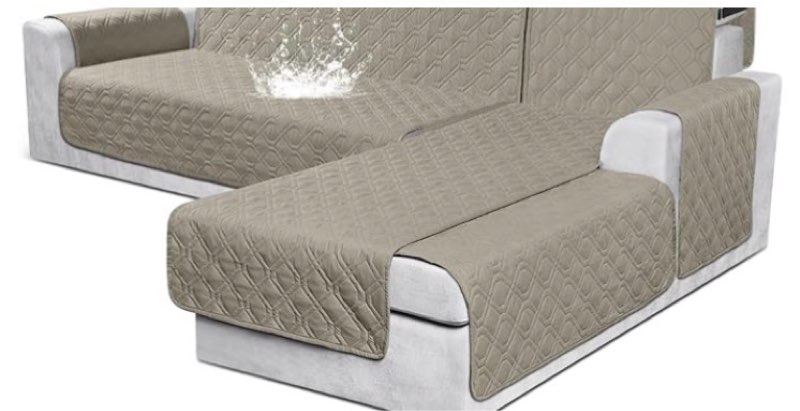 vansofy sectional couch covers 100% waterproof l shaped sofa slipcover 3pcs reversible chaise lounge cover for sectional sofa furniture protector cover for pets cat dog(small, light gray) light gray small