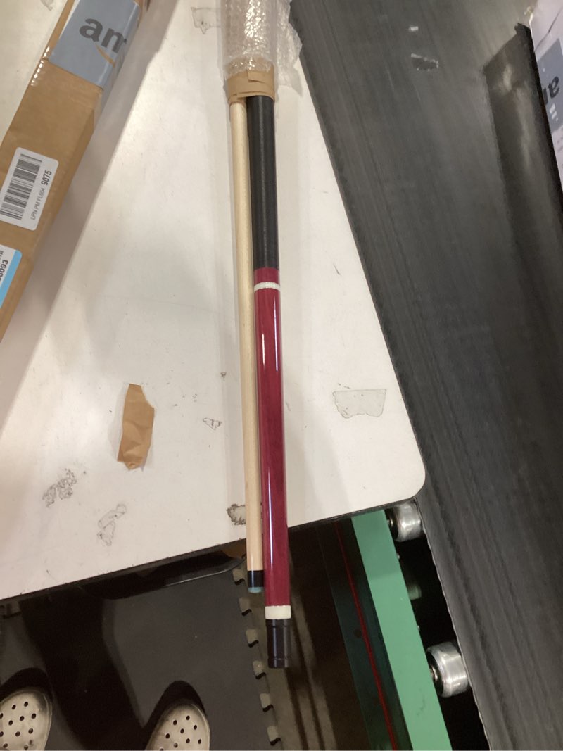Condition photo showing As Is for heavy 3-piece jump break cue 19oz/20oz/21oz/23oz/25oz/28oz maroon 25oz