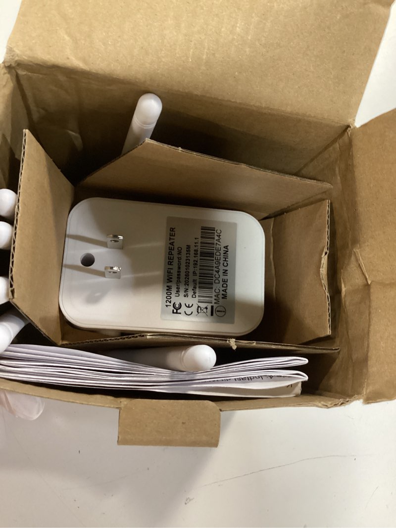 Condition photo showing Good Condition for 2026 wifi extender signal booster, 6x faster, covers up to 12,880 sq. ft. wi-fi repeater with ethernet port, wireless long range amplifier, 1-tap setup, compatible with wireless routers (white)