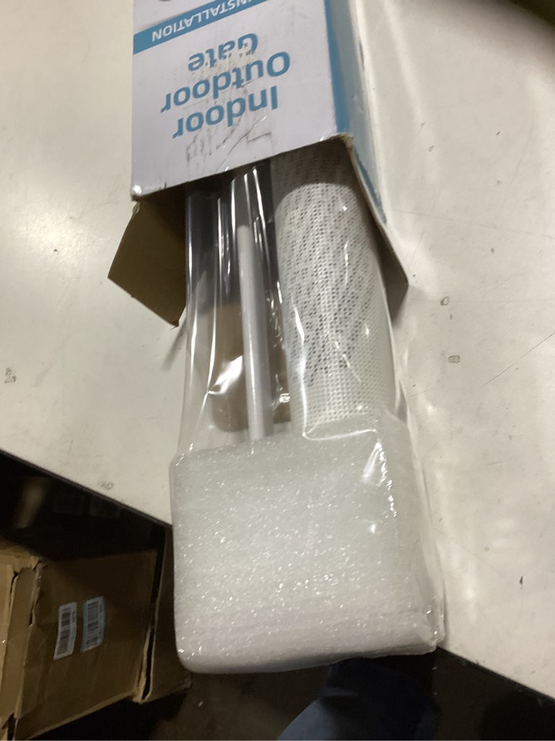 Condition photo showing New/Like New for Retractable Baby Gates No Drilling, PRObebi Retractable Dog Gate for The House Extends to 54" Wide 33" Tall, Gates for Baby Indoor, Stair Gate for Outdoor, Staris, Hallways, Doorways, Deck, Porch A-white 33" Tall x 54" Wide-No Drilling