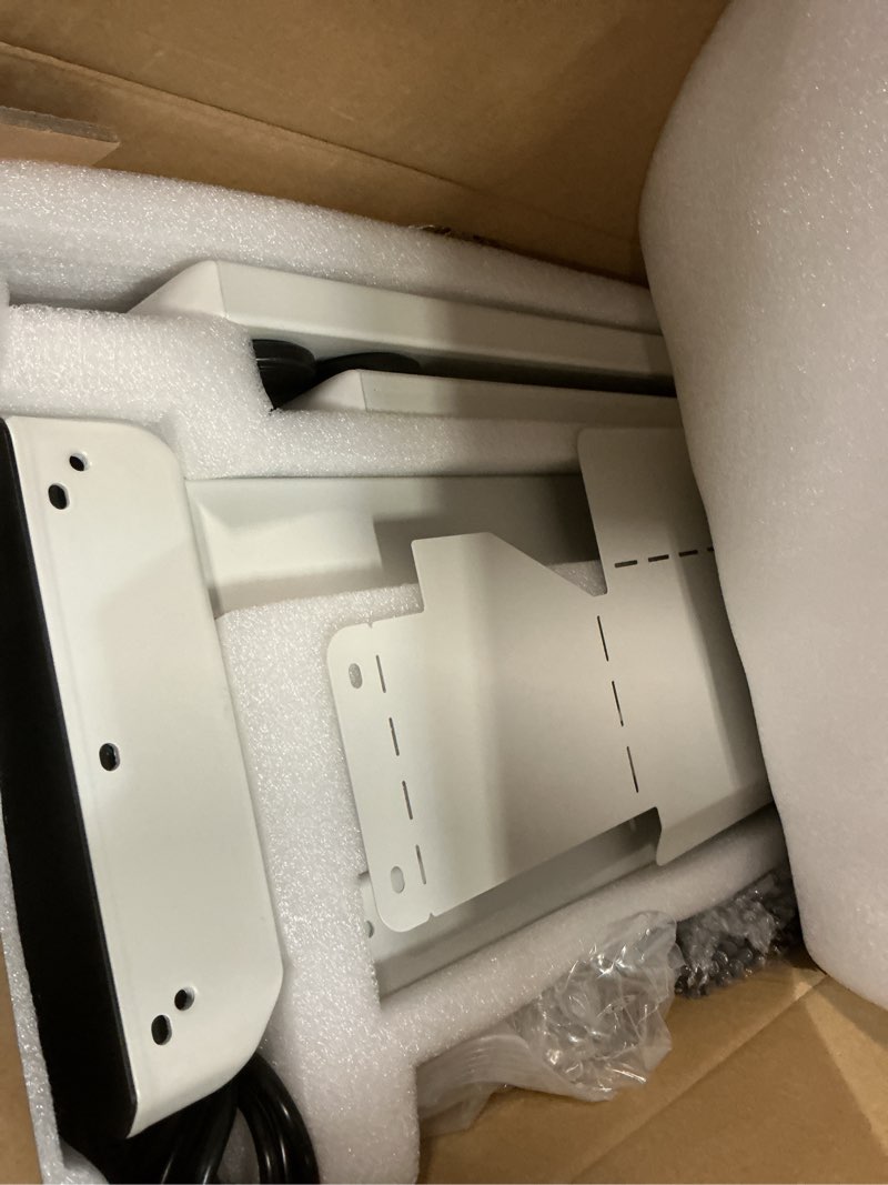 Condition photo showing Good Condition for dual motor standing desk frame 256 lbs weight capacity, stand up desk frame workstation, electric adjustable legs, 3 memory height settings, with cable management tray, 2pcs headphone hook