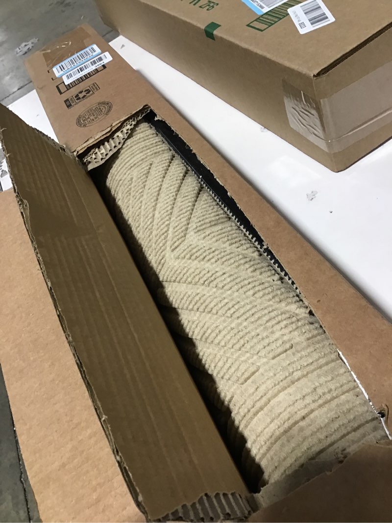 Condition photo showing New/Like New for Smiry Front Door Mat Outside Entrance, Heavy Duty Sturdy Natural Rubber Doormat, Trap Dirt and Moisture, Easy Clean Low Profile Mats for Indoor Outdoor Entry, Irregular Triangle (47x32, Beige) Beige Irregular Triangle Rectangular 47" x 32"