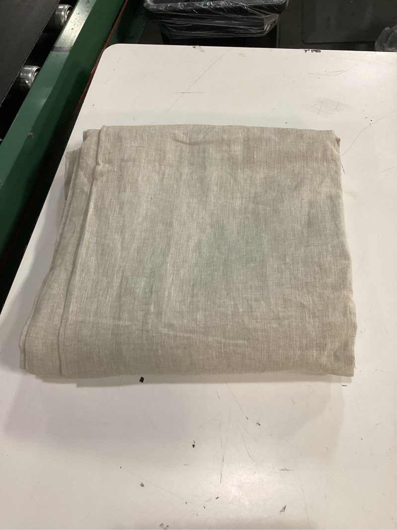 Condition photo showing As Is for europea linen true blackkout curtain 1 panel natural 48x108 