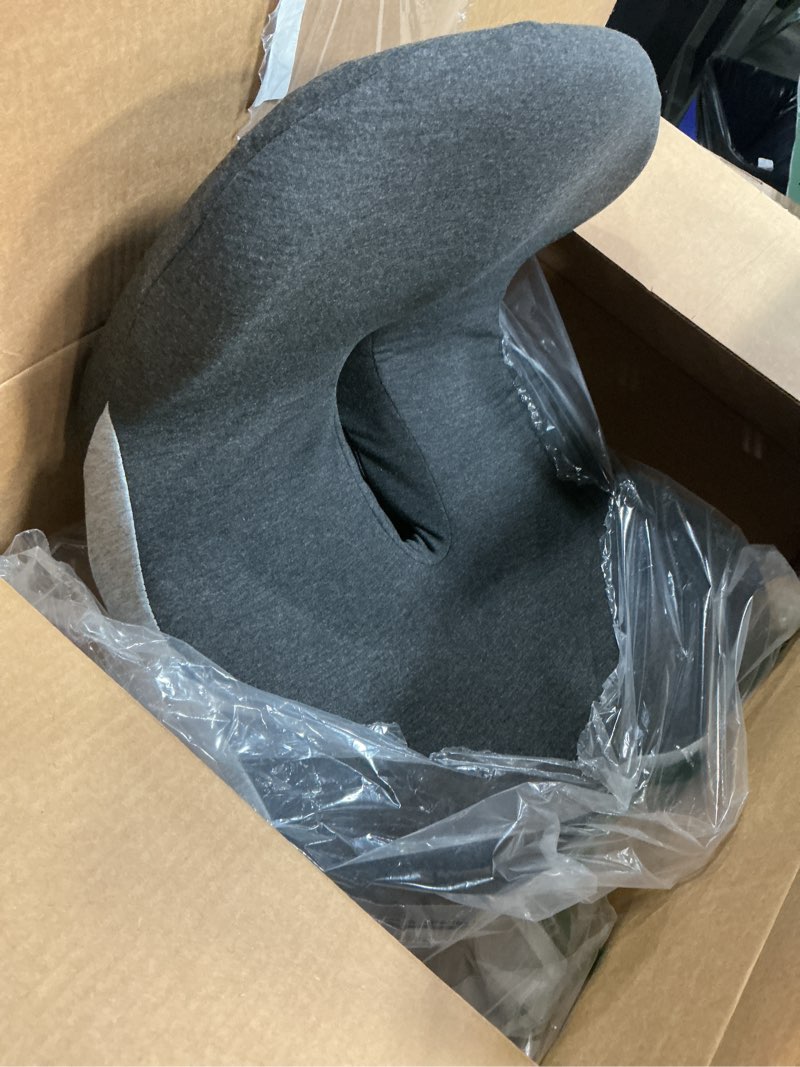 Condition photo showing Good Condition for seat cushion, office chair cushions for tailbone relief, seat cushions for office chair with l-shaped ergonomic design & adjustable strap, memory foam chair cushion for long sitting worker(black gray)