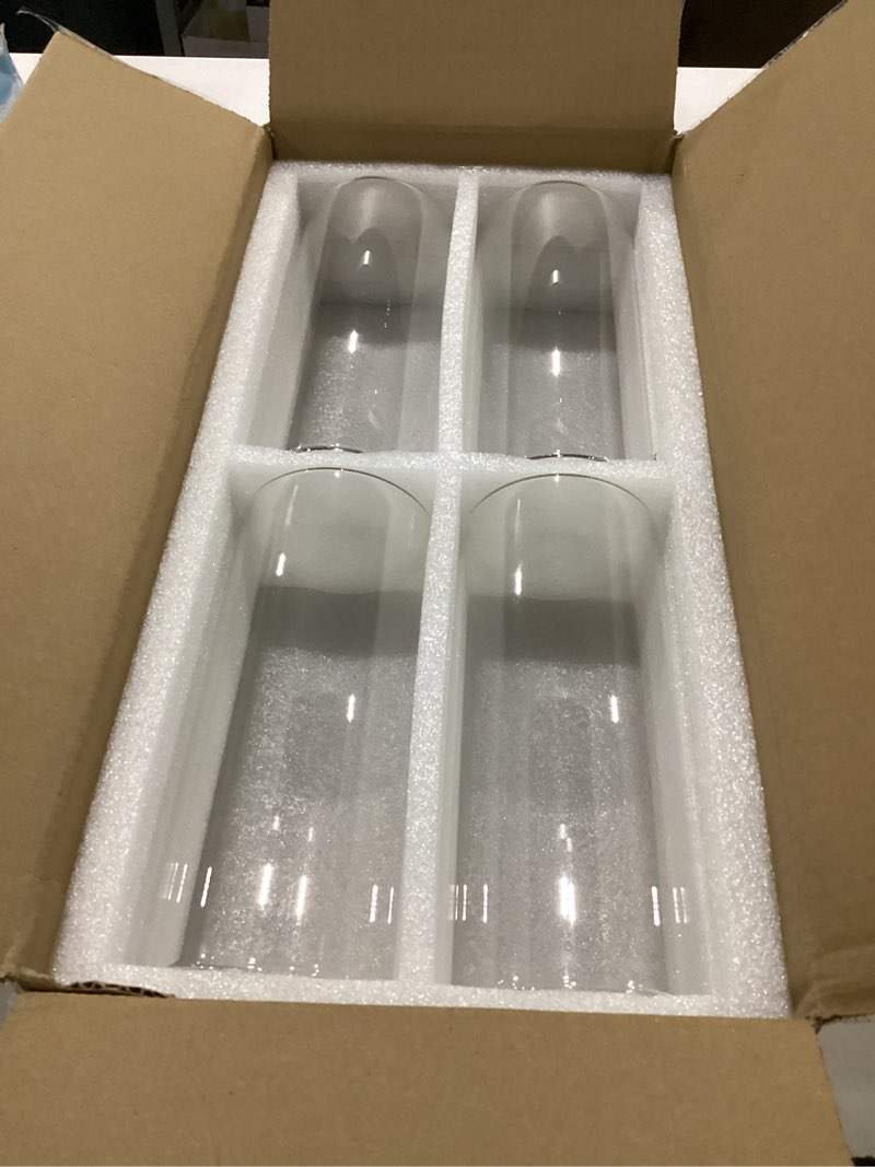 Condition photo showing New/Like New for 4pcs Glass Cylinder Vases for Centerpieces - 8 Inch Tall Glass Vases for Flowers, Hurricane Candle Holders Floating Candle Vase for Table Centerpiece Formal Dinners Home Decor 4pcs 8"tall vases