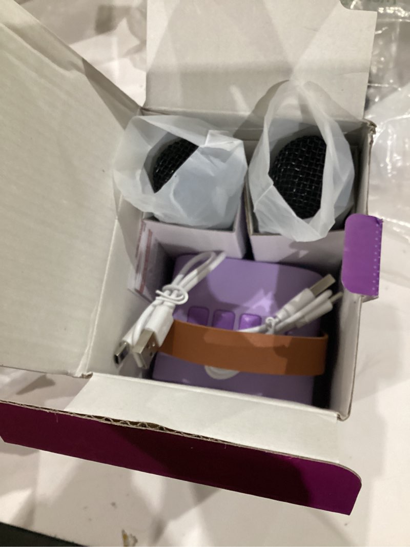 Condition photo showing Good Condition for yll karaoke machine for kids, portable mini speaker with 2 wireless microphones, top kids gifts for girls ages 3, 4, 5, 6, 7, 8, 9, 10+ years old, 4-12th birthday singing present toy party (purple)