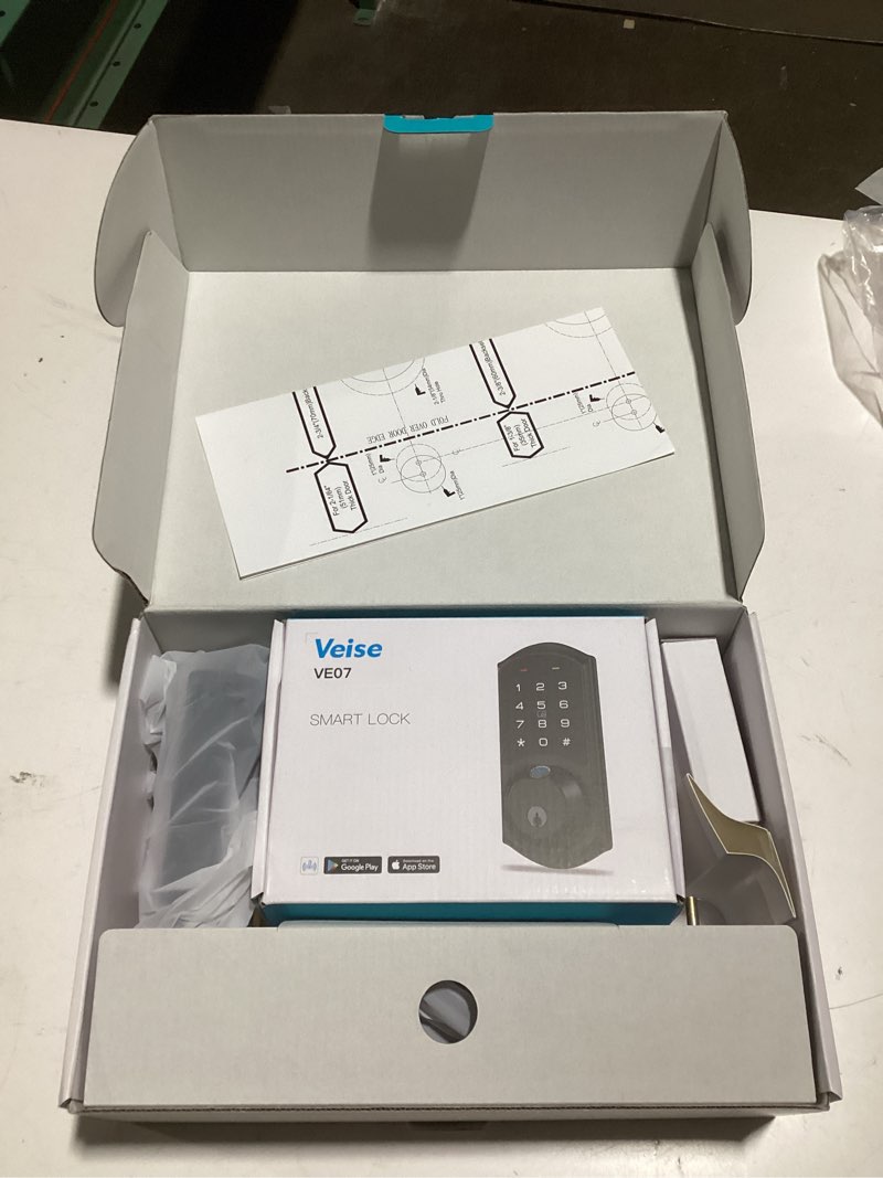 veise fingerprint smart locks for front door with handle set, app control