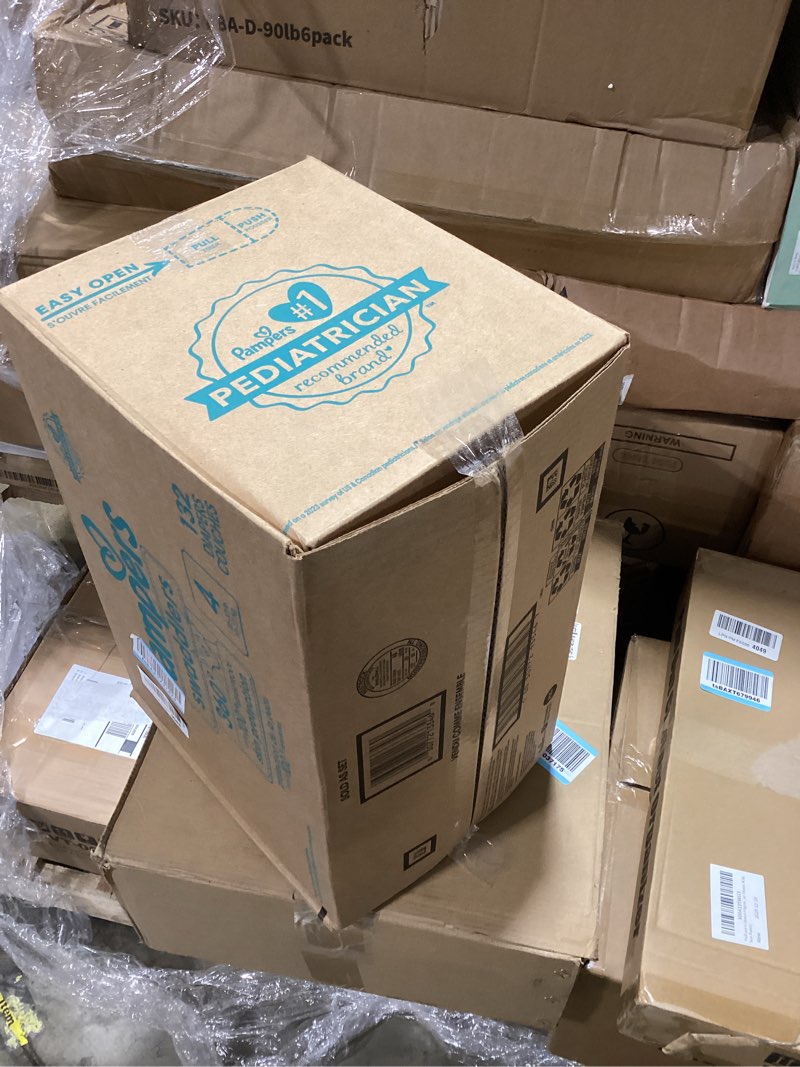 Condition photo showing New/Like New for pampers diapers - swaddlers 360° - size 4, 132 count, up to 100% leakproof comfy dry fit, designed for easy changes, pull on baby diaper (packaging may vary) size 4 132