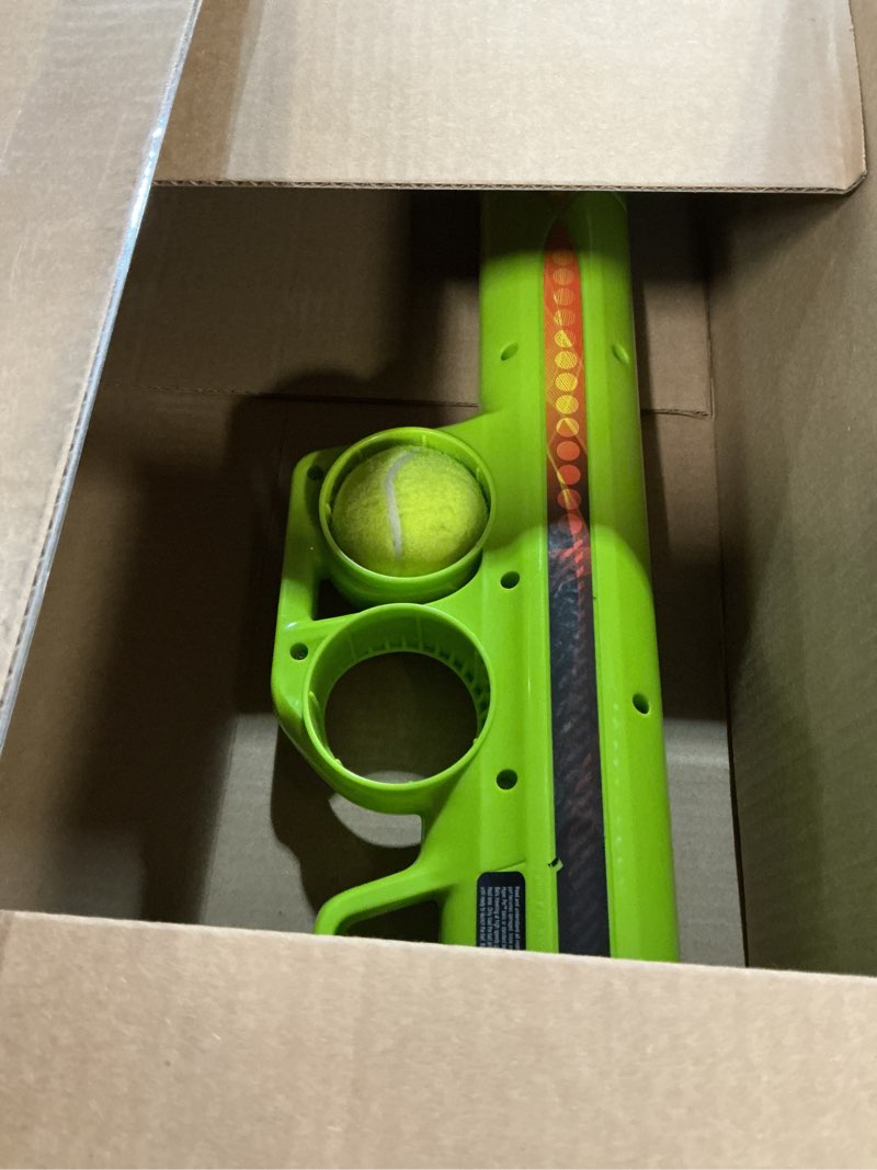 Condition photo showing As Is for Hyper Pet K9 Kannon Dog Ball Thrower Launcher for Dogs, All Breeds Up To 60 Pounds, With One Hyper Pet 2.5 Inch Tennis Ball, For All Breeds Tennis Ball Launcher