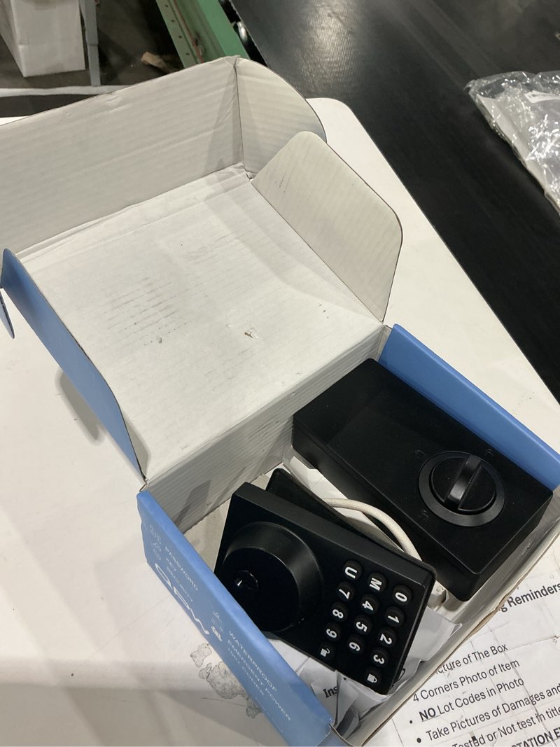 Condition photo showing Good Condition for keyless entry front door lock keypad deadbolt matte black with latest one-touch simplified program and advanced security auto lock easy installation 2 spare key