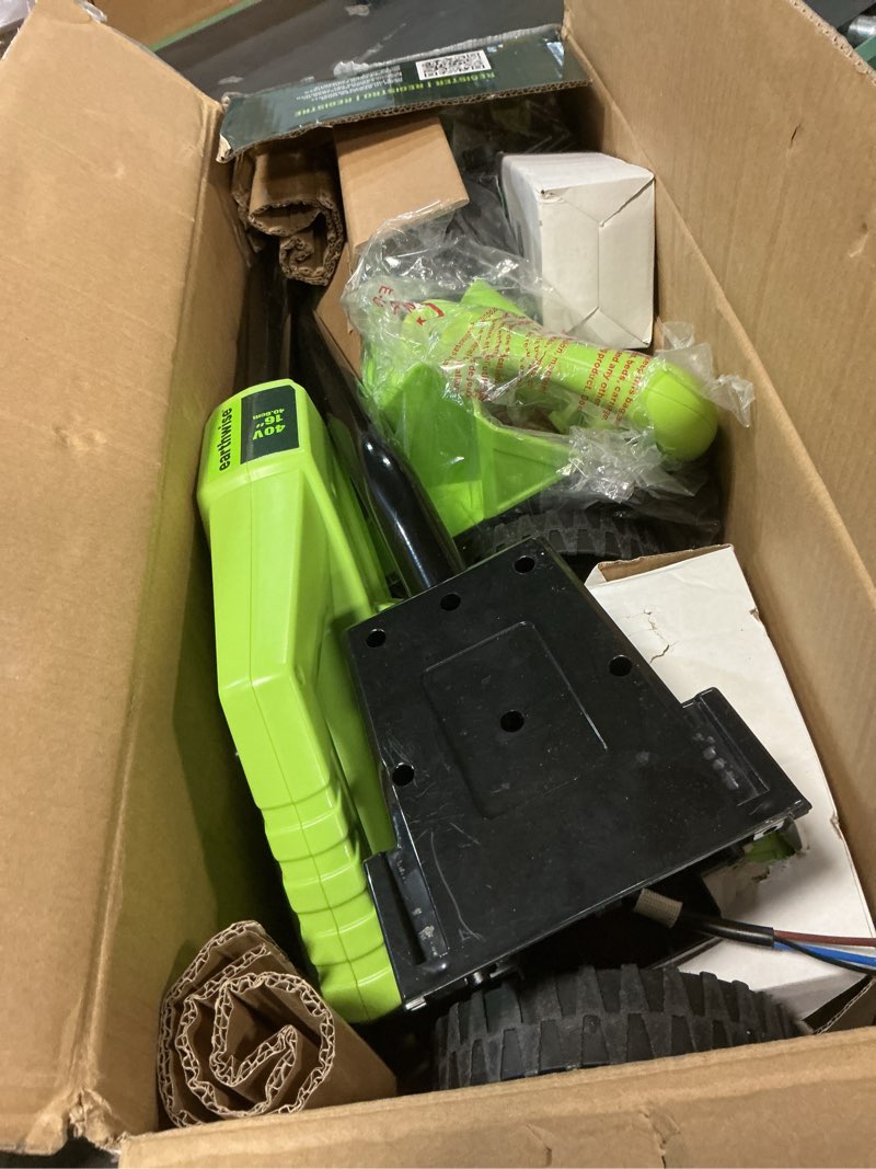 Condition photo showing As Is for Earthwise SN74016 40-Volt Cordless Electric Snow Shovel, Brushless Motor, 16-Inch width, 300lbs/Minute (Battery and Charger Included)