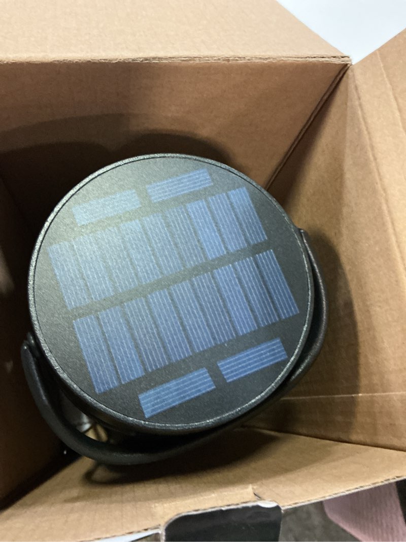 Condition photo showing As Is for foxflame professional metal solar flame lantern - patented led flickering - outdoor waterproof - hanging option