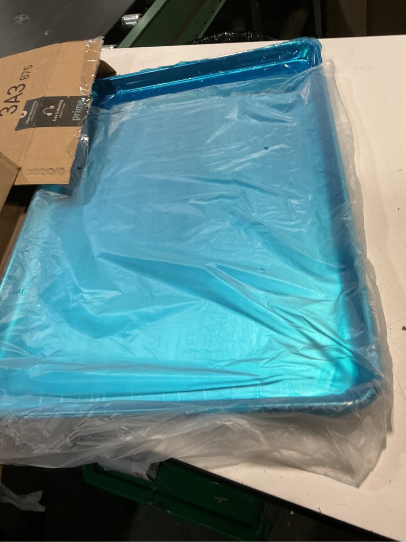 Condition photo showing Good Condition for chef approved 26" wide aluminum sheet pan | full size heavy weight baking bun for restaurant | closed bead, 26"w x 18"d x 1.13"h, 16-gauge (commercial oven use only, does not fit residential oven)