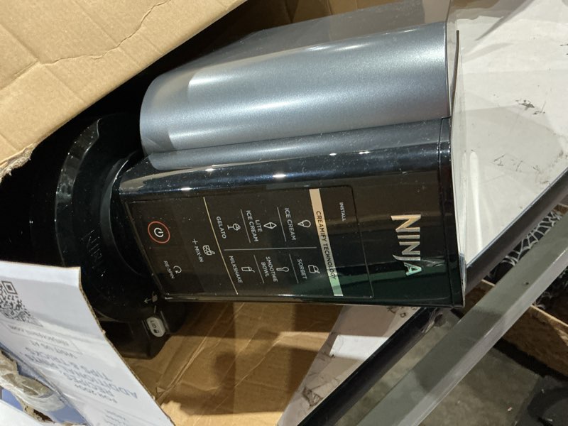 Condition photo showing Good Condition for ninja nc301 creami ice cream maker, for gelato, mix-ins, milkshakes, sorbet, smoothie bowls & more, 7 one-touch programs, with (2) pint containers & lids, compact size, perfect for kids, silver creami + (2) pints