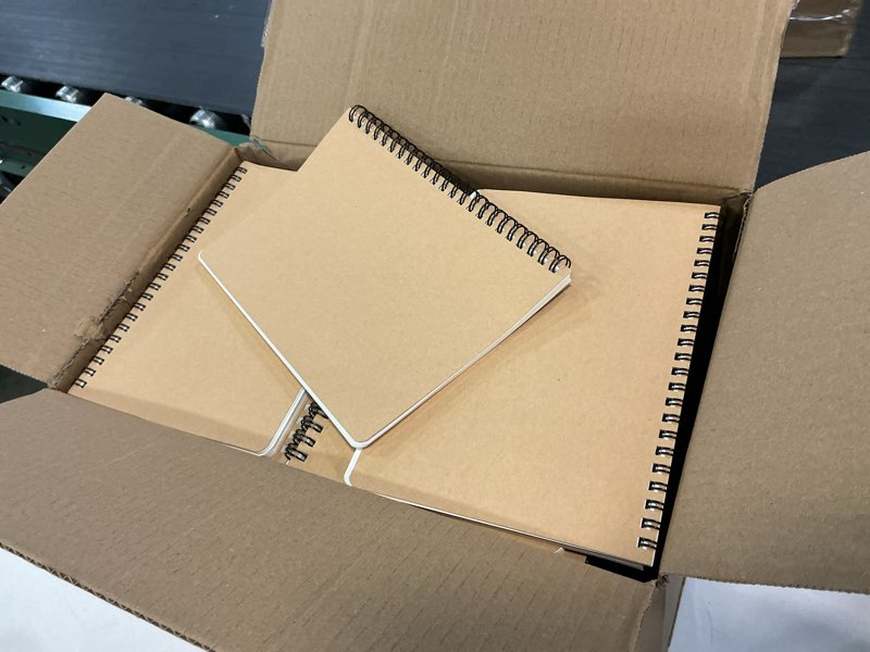 Condition photo showing Good Condition for miikoul 60 Packs A5 Spiral Lined Notebooks, Kraft Paper Cover, 8.3"×5.5", 60 Sheets/120 Pages, Ruled Notebooks Bulk, Hardcover Journal Notepad Travel Notebooks for Office and Back to School Supplies 60 Pack Picture color-Kraft