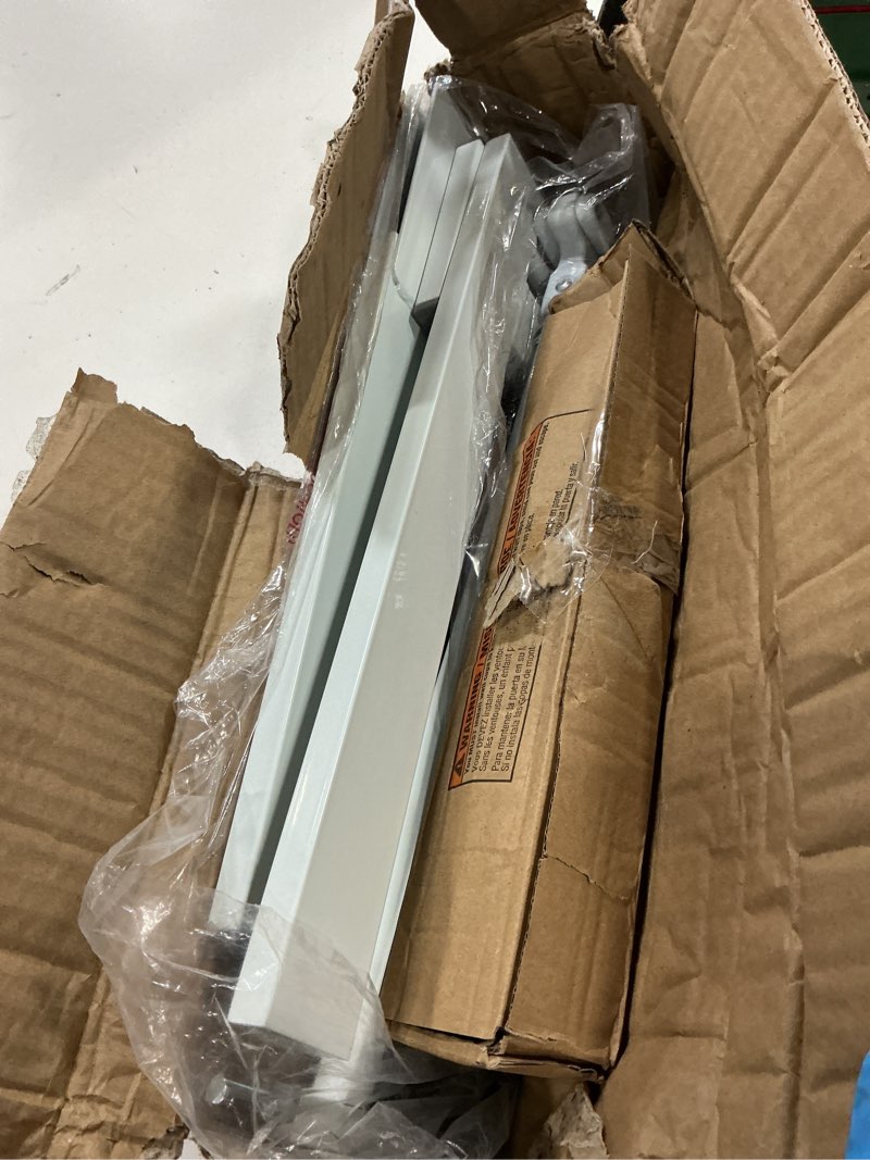 Condition photo showing Good Condition for regalo safety 36" extra tall baby gate for doorways & bottom of stairs, pressure mounted walk through gate for babies, toddlers & pets, tested & safe for 30 years, american designed, american owned white 29-36.5"w x 36"h