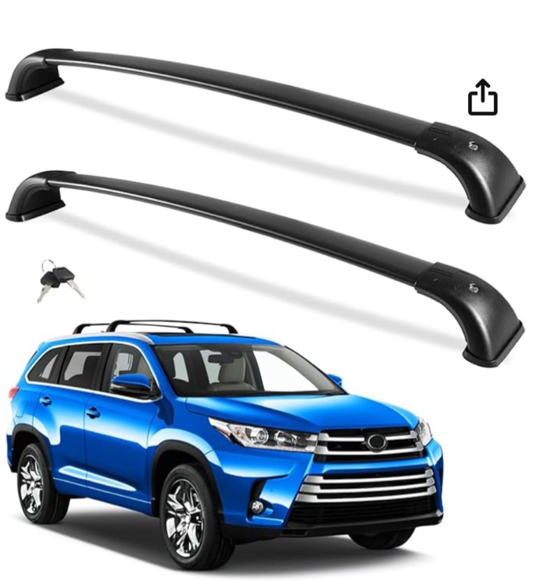 Lockable Roof Rack Cross Bars 220lbs