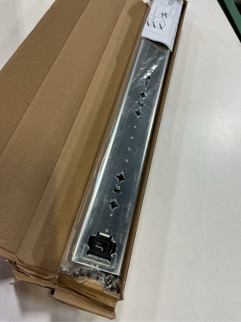 Condition photo showing New/Like New for 1 pair 260 lbs heavy duty locking drawer slides full extension ball bearing rail with lock 12 14 16 18 20 22 24 26 28 30 32 36 40 inch side mount industrial tool box runner(18 inch,with m5 screws) 18 inch 260lb/w:53mm(with lock)