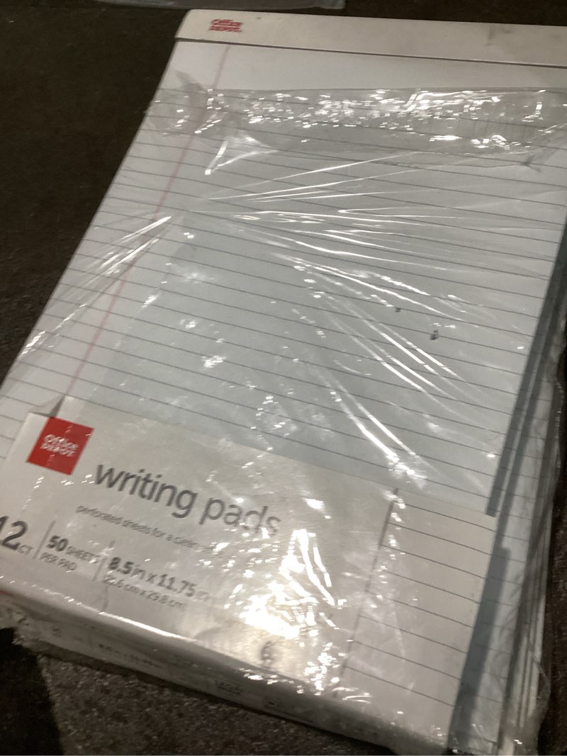 Condition photo showing Good Condition for office depot brand perforated writing pads  8 1/2     x 11 3/4      legal ruled  50 sheets