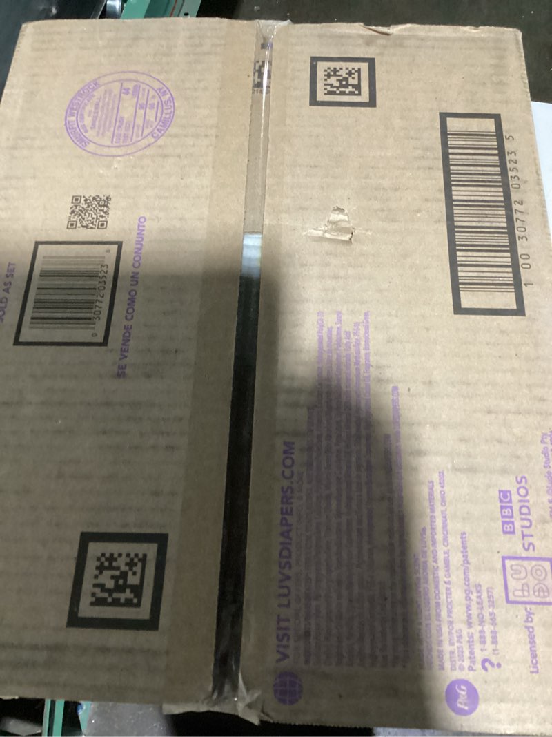 Condition photo showing Good Condition for luvs size 1 baby diapers, platinum protection bluey diapers for day & night, size 1, 294 count (packaging may vary) size 1 294