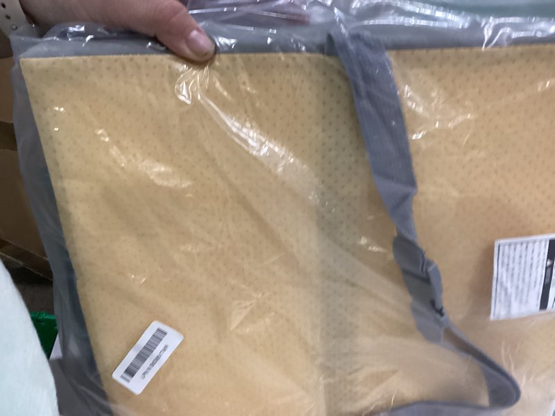 Condition photo showing New/Like New for Toddler Booster Seat for Dining Table, PU Washable Double Safe Straps Non-Slip Bottom Booster Seat Dining Toddler, Portable Travel Increasing Cushion (Grey)