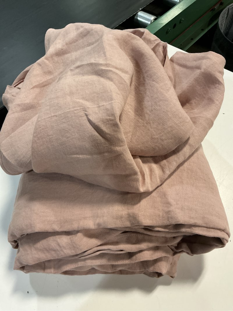 Condition photo showing As Is for quince european linen sheet pcs 2 desert sunset full
