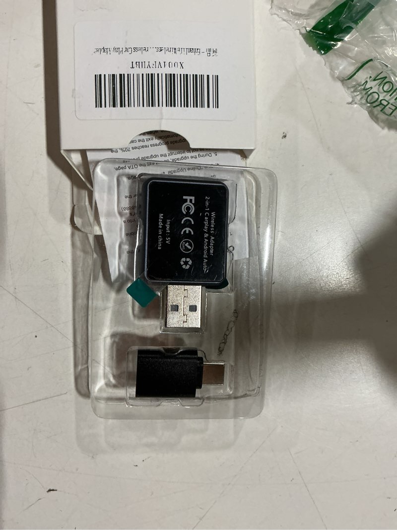 Condition photo showing Good Condition for Wireless CarPlay Adapter for iPhone, Bluetooth & Wi-Fi, 3X Auto-Connect, No Latency, Apple CarPlay Compatible USB A/C,Plug and Play, Convert Factory Wired to Wireless Car Play Adapter Black