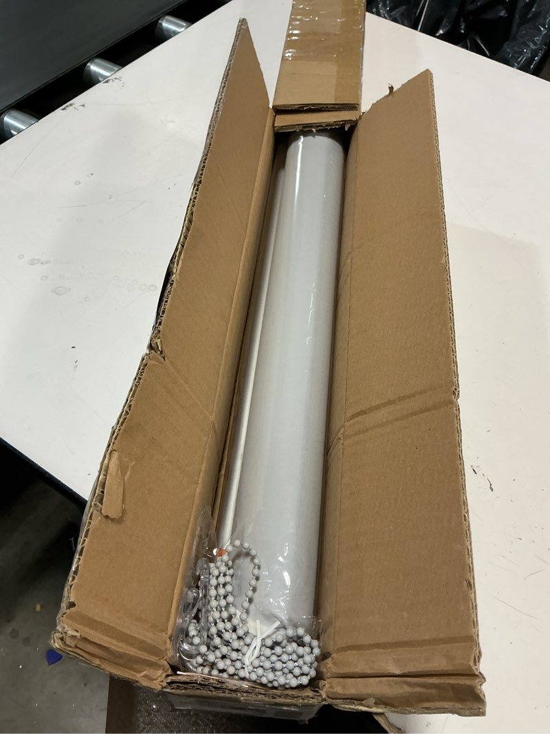 Condition photo showing New/Like New for no drill no tools 100% blackout roller shade | uv protection | easy-care fabric | roller blind for windows & doors | pull down window shade - grey (53.5" w x 75" h) no drill-grey 53.5"w x 75"h
