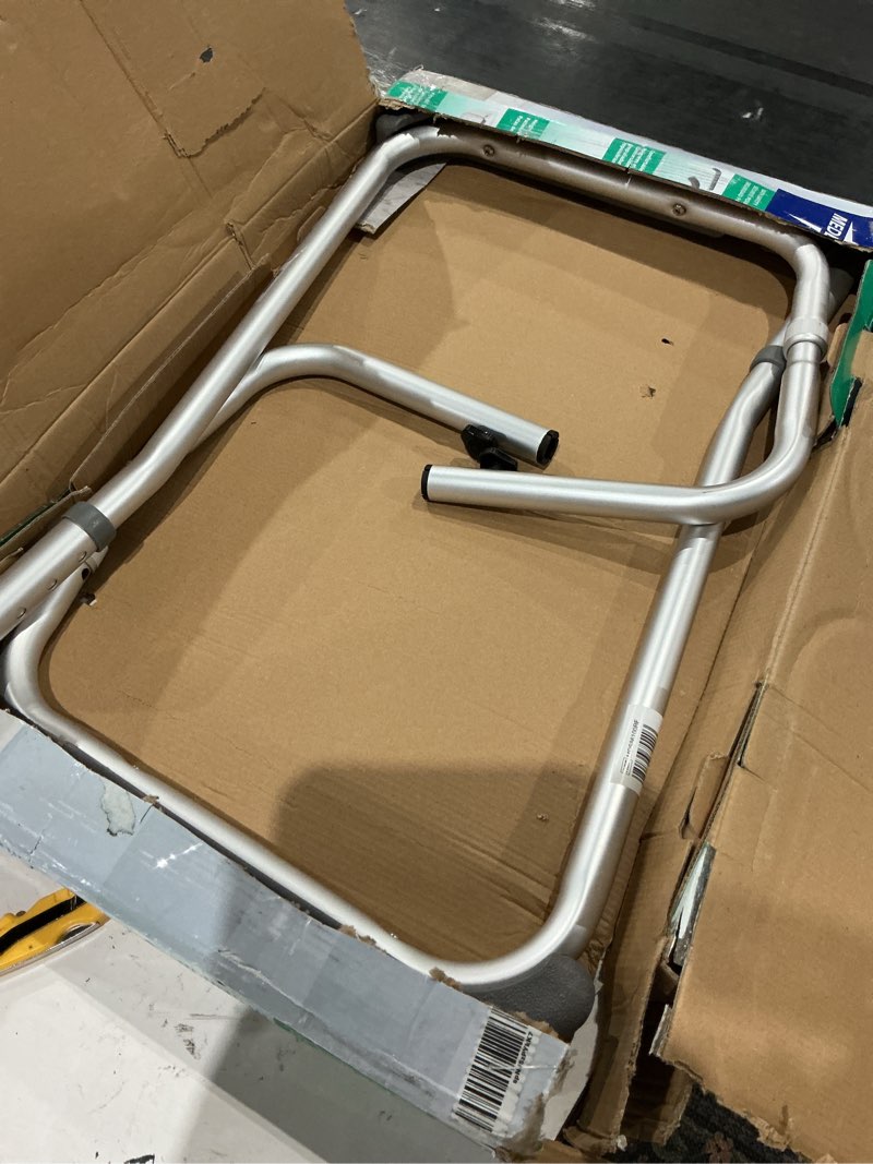 Condition photo showing As Is for medline toilet safety rail for seniors with easy installation, height adjustable toilet safety frame, bathroom assist rail with armrests, bathroom safety, 250 lb. weight capacity