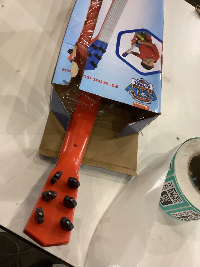 Condition photo showing New/Like New for Paw Patrol 21" Kids Guitar Toy GT1-01371 | Inspired Design, Easy-to-Hold, Thin Frets and Low String, Traditional Acoustic Guitar Shape, Secret Stickers, Real Tuning Gears