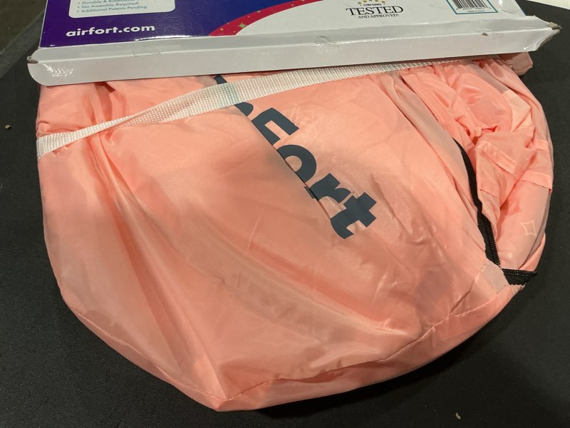 Condition photo showing Good Condition for AIR FORT Original DreamFort - Pop Up Portable Twin Bed Canopy - Glow in The Dark Stars (Pretty in Pink)