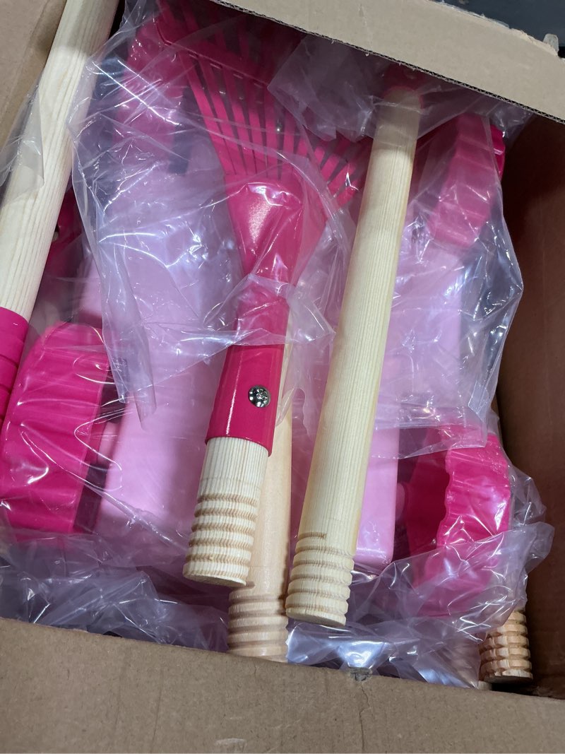 Condition photo showing Good Condition for duckura kids gardening tools set - 7pcs wheelbarrow set for kids with shovel, rake, leaf rake, summer outdoor yard digging weed birthday gifts toys, valentine's for boys girls
