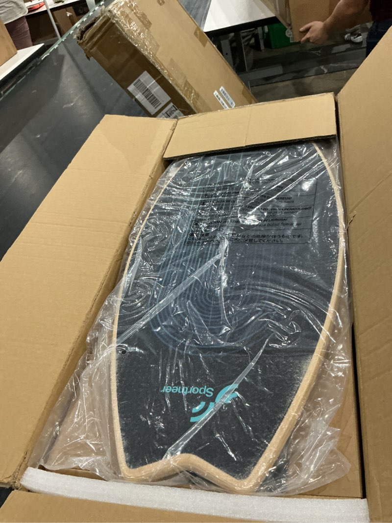 Condition photo showing Good Condition for sportneer balance board - 7 modes wobble board with adjustable stoppers - exercise balancing stability trainer for improve balance, surf trainer & physical therapy - roller and 2.8'' ball included light blue & black