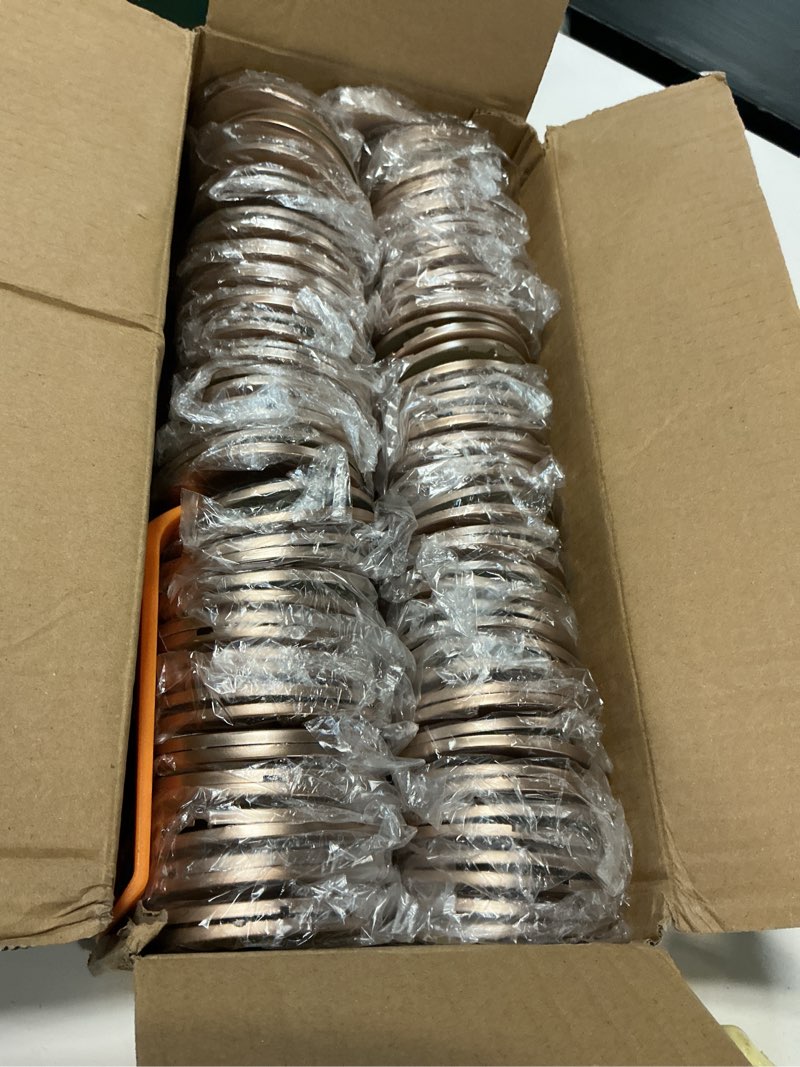 Condition photo showing Good Condition for 50 pack curtain grommet 1-9/16 inner diameter 40mm plastic gold | eyelets and grommets kit for fabric, makes curtain grommets a bit quieter on the rod for window shower drapery,living room